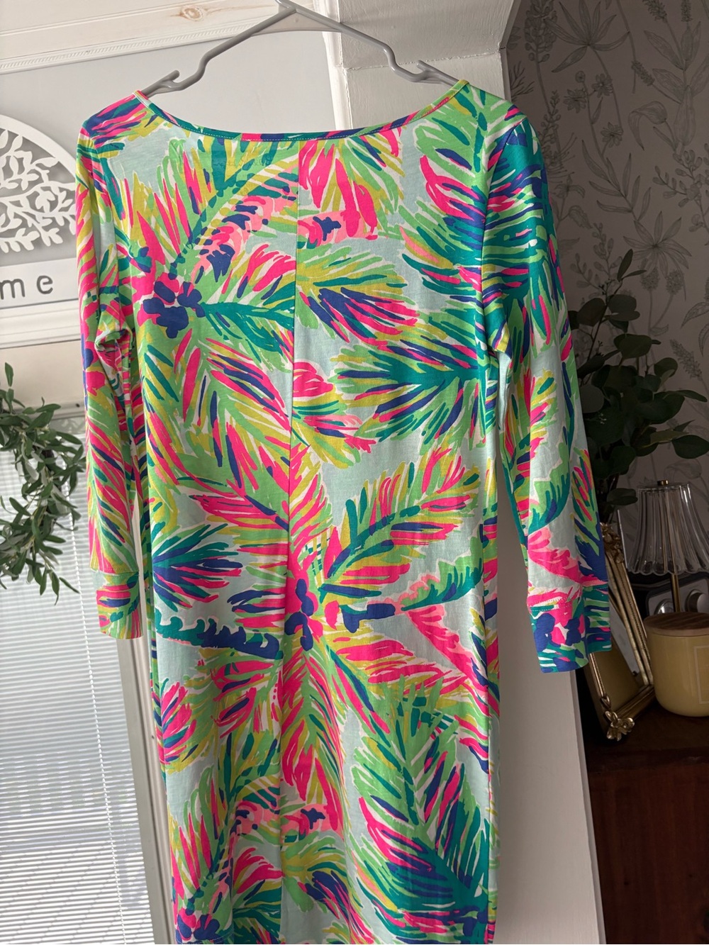 Lilly Pulitzer Multicolor Tropical Leaf Print Mini Dress